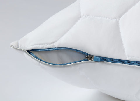 Detail of Zipper on Original Performance Down Alternative Stomach/Back Sleeper Pillow