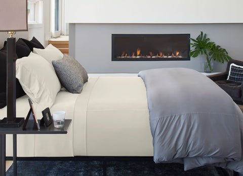 Active Comfort Sheet Set shown on bed #choose-your-color_cream