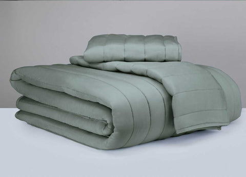 Arctic Aire•MAX Channel Coverlet stacked shown in Aloe#choose-your-color_aloe