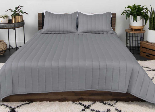 Arctic Coverlet lifestyle in bedroom #choose-your-color_charcoal