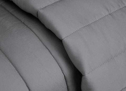 Arctic Coverlet detail shot of stitching #choose-your-color_charcoal