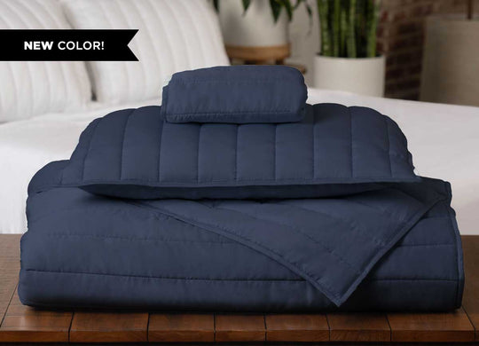 Arctic Coverlet Lifestyle with Bed #choose-your-color_denim