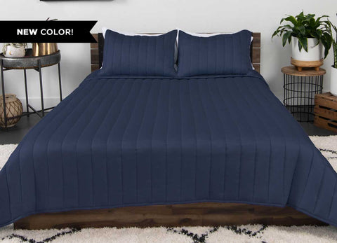 Arctic Coverlet Lifestyle with Bed #choose-your-color_denim