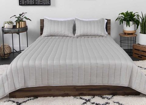 Arctic Coverlet Lifestyle with Bed #choose-your-color_silver