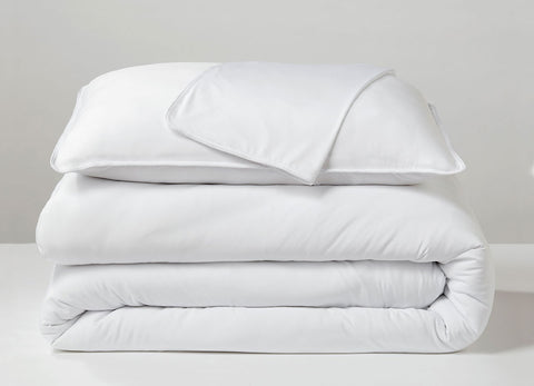 Bright White Duvet Cover folded stack #choose-your-color_bright-white