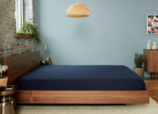 Original Performance Sheet Set Lifestyle Image Shown in Navy #choose-your-color_navy