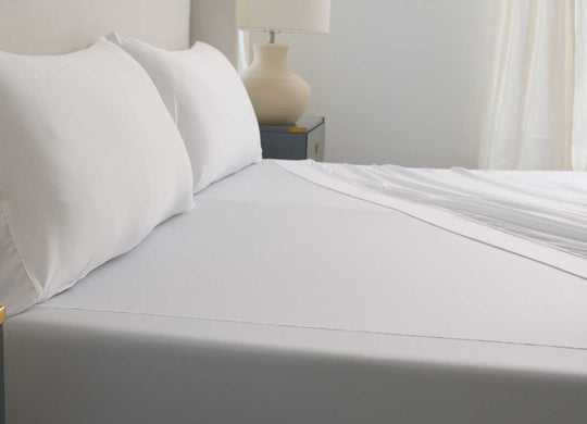 Active Comfort Sheet Set shown on bed #choose-your-color_bright-white