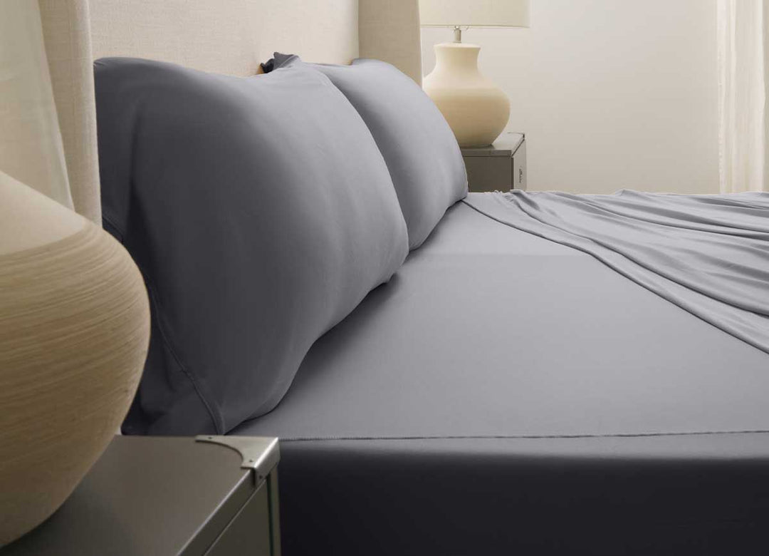 Active Comfort Sheet Set shown on bed #choose-your-color_pewter