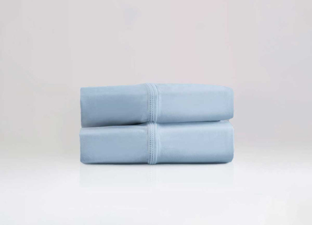 Active Comfort Pillowscases shown in Blue Sky in stack #choose-your-color_blue-sky